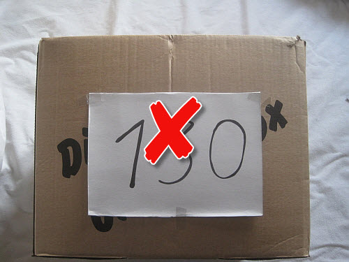 Kartons werden nicht angenommen